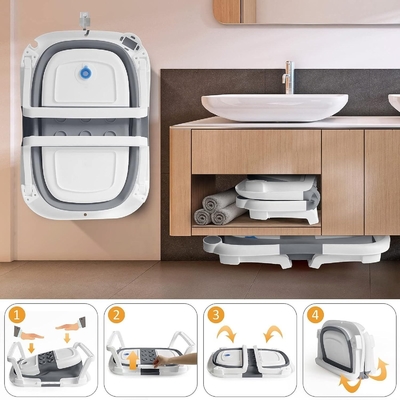 多機能 折りたたむ式 ベビー バスタブ 家事 安全 携帯 プラスチック