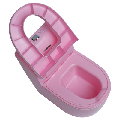 パーソナライズされた子供のためのピンクプラスチックベビーポットシート パーソナライズされたロゴのトイレトレーニングが受け入れられています