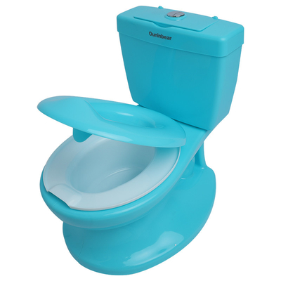 青いプラスチックベビーポット 訓練 トイレットシート 子供のための印刷パターン