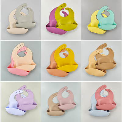 ボタン 閉じる 赤ちゃん シリコン ビブ オーダーメイド ロゴ ベビー 給餌 ビブ