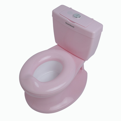 簡単にトイレのトレーニングのための印刷パターンとカスタマイズ可能なピンクプラスチックベビートイレのポットトレーナー