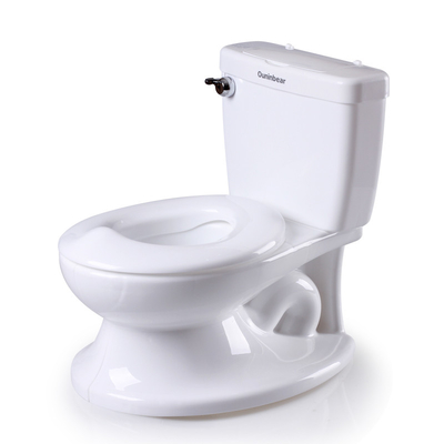 快適なハンドルボタン ベビーポット トイレとオウニンベアロゴ