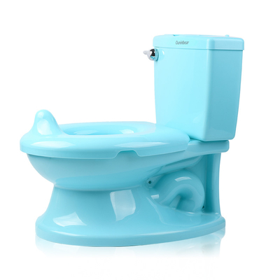 青いプラスチックベビートレーニングポット EN71テスト 認定 純色 トイレット トレーナー 子供のポットシート