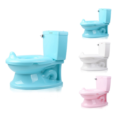 青いプラスチックベビートレーニングポット EN71テスト 認定 純色 トイレット トレーナー 子供のポットシート