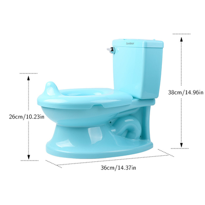 青いプラスチックベビートレーニングポット EN71テスト 認定 純色 トイレット トレーナー 子供のポットシート