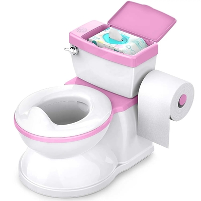 エコフレンドリープリント ベビーポット トイレトレーナー グレー/ピンク/ブルー - EN-71 認証