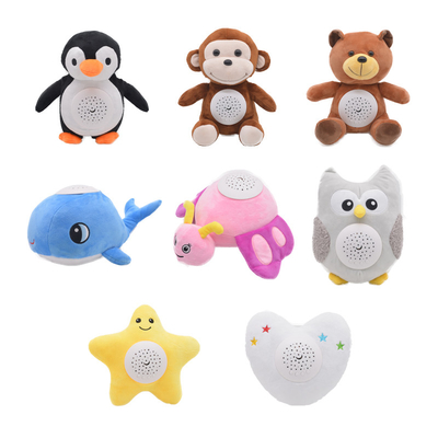新しい赤ちゃん 星空の夜 詰め物 動物人形 音楽 落ち着く眠り 子供 創造的な贈り物 玩具