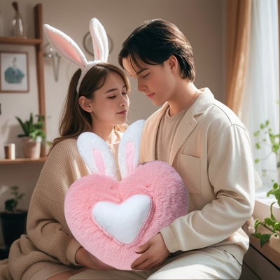 可愛いハート形 毛布の枕 柔らかい寝枕 リビングの装飾 バレンタインデー ギフト 快適な恋愛枕 ソファのクッション